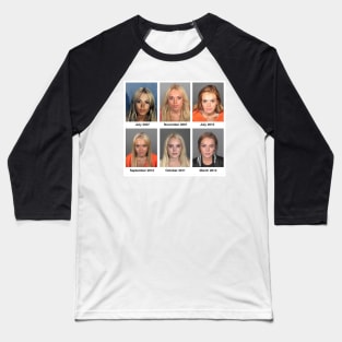 Lohan Mugshots Baseball T-Shirt